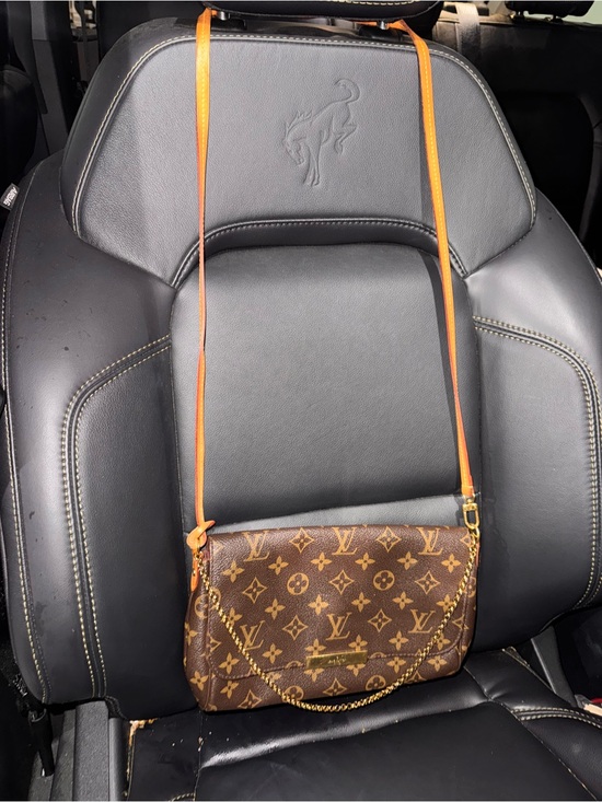 Louis Vuitton Handbags - Louis Vuitton Brown Monogram Crossbody with Orange Strap